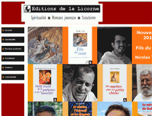 Tablet Screenshot of editionsdelalicorne.com